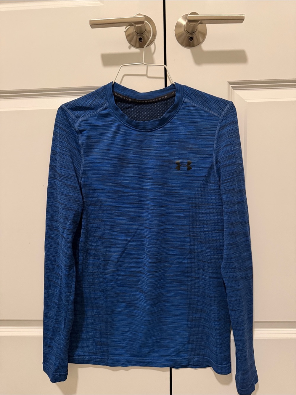 Under Armour Boys Royal Blue Long-Sleeve Performance Tee